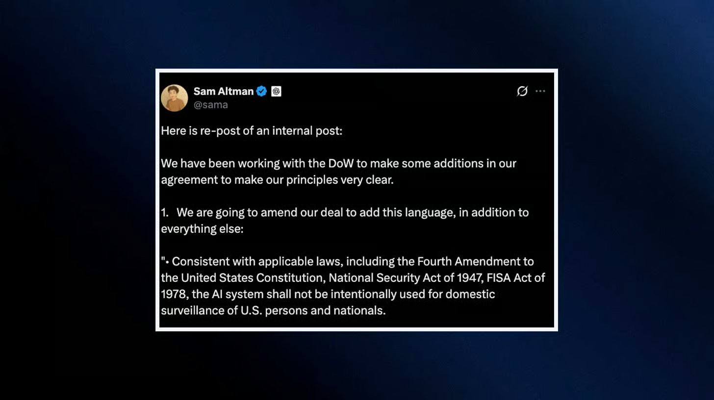 OpenAI walks back Pentagon details after backlash